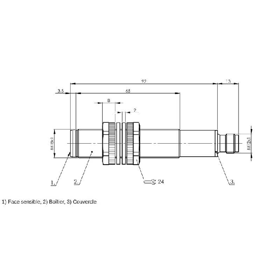 Ultrason Directe M18 ANA 4-20mA P200-1500mm Axial / M12 4P Ultrason Directe M18 ANA 4-20mA P200-1500mm Axial / M12 4P-Lire la description