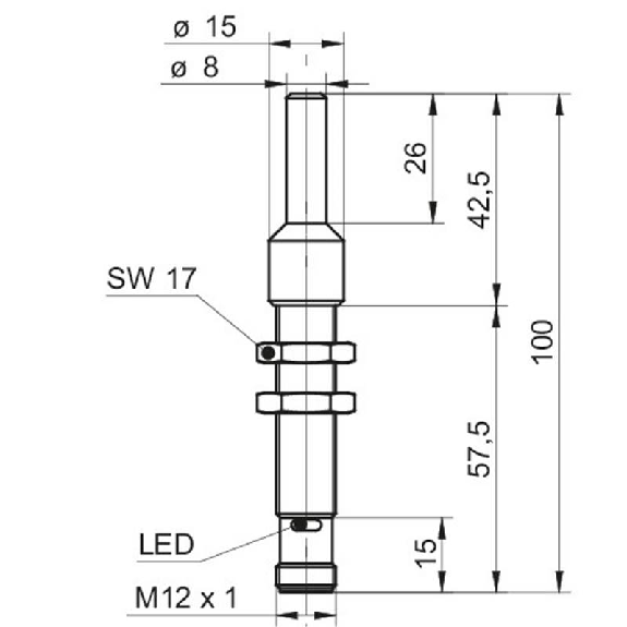 Ultrason Directe M12 PNP NO/NF P0-40mm Teach 24VDC / M12 4P-Lire la description