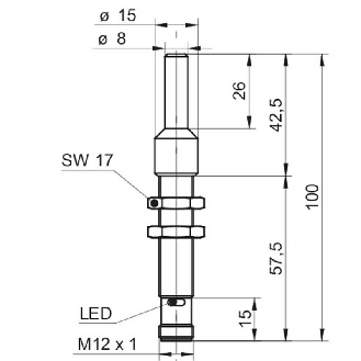 Ultrason Directe M12 PNP NO/NF P0-40mm Teach 24VDC / M12 4P-Lire la description