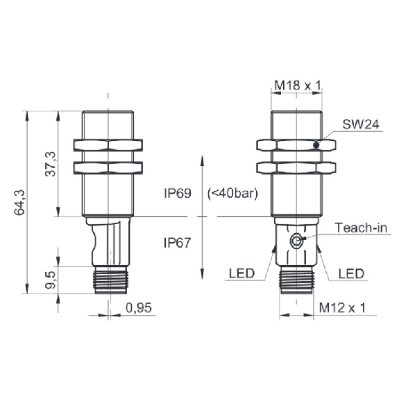 Ultrason Directe M18 ANA 4-20mA P20-1500mm qTeach IO-Link Inox M12 5P Ultrason Directe M18 ANA 4-20mA P20-1500mm qTeach IO-Link Inox M12 5P-Lire la description