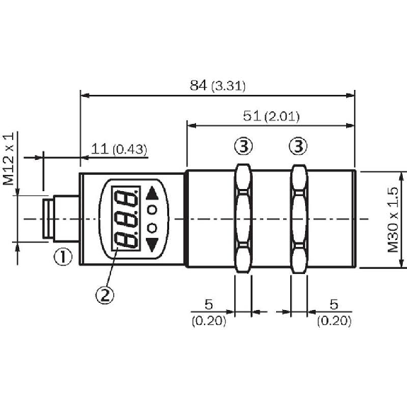 Ultrason Directe M30 ANA+PNP P30-250mm 4-20mA/0-10V 9-30Vdc / M12 5P Ultrason Directe M30 ANA+PNP P30-250mm 4-20mA/0-10V 9-30Vdc / M12 5P-Lire la description