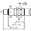 Ultrason Directe M18 ANA P=65-350mm 4-20mA Métal Axial / M12 5P