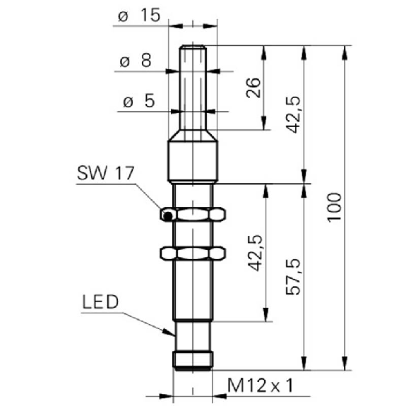 Ultrason Directe M12 PNP NO P5-70mm Teach 12-30Vdc / M12 4P-Lire la description