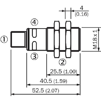 Ultrason Directe M18 ANA P120-1000mm 0-10Vdc Axial / M12 5P-Lire la description