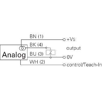 Ultrason Directe ANA 0-10V P3-150mm Teach focalisateur / M08 4P+C0.2m-Lire la description