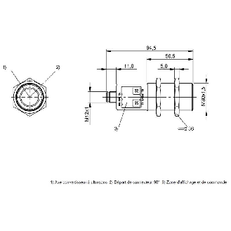 Ultrason Directe M30 ANA 4-20mA/0-10V P=200-2000mm Axial / M12 5P-Lire la description