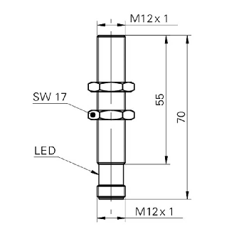 Ultrason Directe M12 ANA 0-10mA P60-400mm Teach 15-30VDC / M12 4P-Lire la description