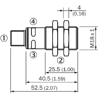 Ultrason Directe M18 PNP/NPN P=120-1000mm Teach IO-L / M12 5P-Lire la description