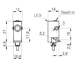 Ultrason Directe ANA 0-10V P20-200mm Teach 24VDC / Câble 2m-Lire la description