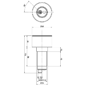 Ultrason M30 Directe PNP+4-20mA M12 5P-Lire la description