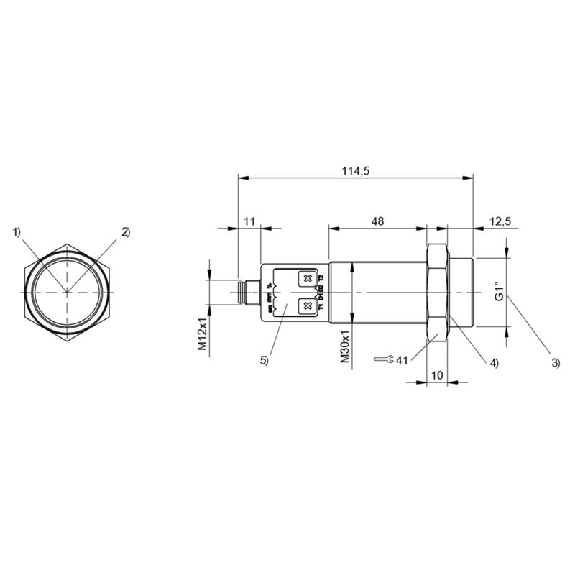 Ultrason Directe M30 ANA 4-20mA/0-10V PNP NO/NF P=85-1500mm / M12 5P-Lire la description
