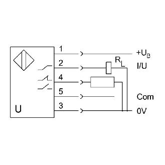 Ultrason Directe M30 ANA 4-20mA/0-10V PNP NO/NF P=85-1500mm / M12 5P-Lire la description