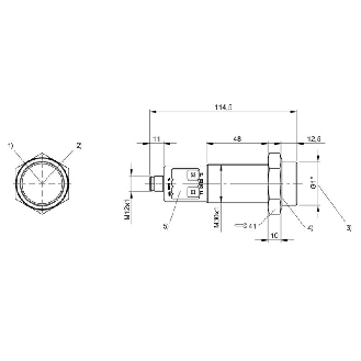 Ultrason Directe M30 ANA 4-20mA/0-10V PNP NO/NF P=85-1500mm / M12 5P-Lire la description