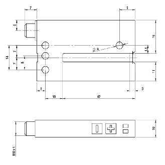 Fourche en U PNP/NPN E=5mm Prof=42mm IR / M08 4P-Lire la description