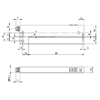 Fourche en U PNP/NPN E=2mm Prof=95mm IR / M08 4P-Lire la description