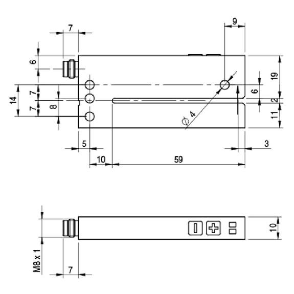 Fourche en U PNP/NPN E=2mm Prof=59mm IR / M08 4P-Lire la description