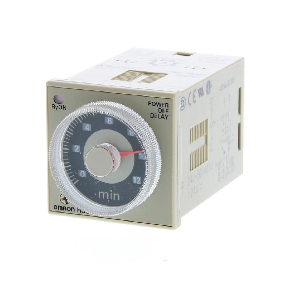 Minuterie 48x48 SPDT 5A Multi-Fct (0,05s-300h), 12-48VDC,24-48VAC/DC-Lire la description