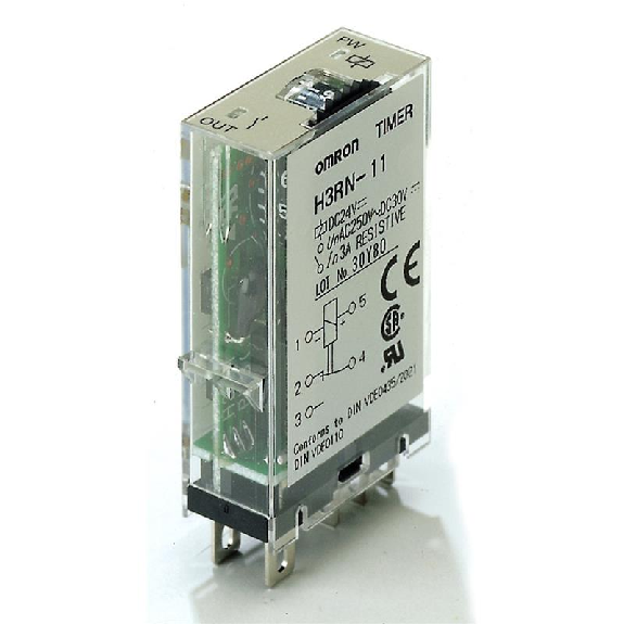 Minuterie SPDT 3A-250VAC 4 Fct (0.1s-10mn), 24VDC, 5 broches-Lire la description