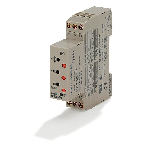 Minuterie 17,5mm Multi-Fct (0,1s-120h), Vis, 24-230AC/24-48DC-Lire la description