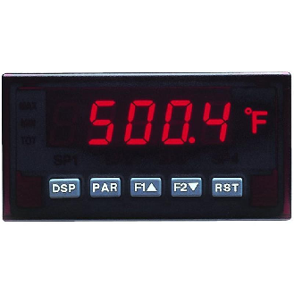 Minuterie 48x96 LED rouge 6dgts, IP65, 85-250Vac-Lire la description