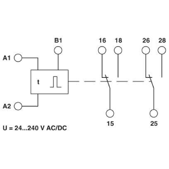 Temporisateur multifonction 10 ms ... 999 h:59 min DPDT 24-240Vac/dc-Lire la description