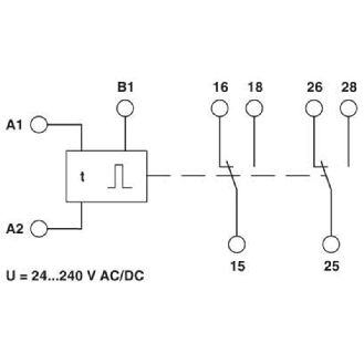Temporisateur multifonction 10 ms ... 999 h:59 min DPDT 24-240Vac/dc-Lire la description