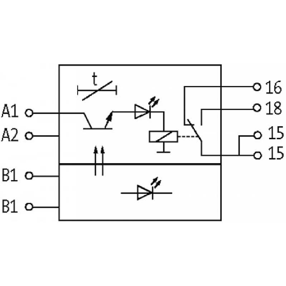 Tempo. multi-fct 0.1-300s IN: 24VAC/DC/230VAC - OUT: 230VAC/DC-Lire la description