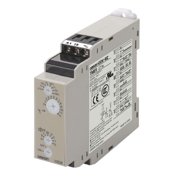 Minuterie 22,5mm DPDT Multi-Fct (0,1s à 1200h), 24-230VAC/DC-Lire la description