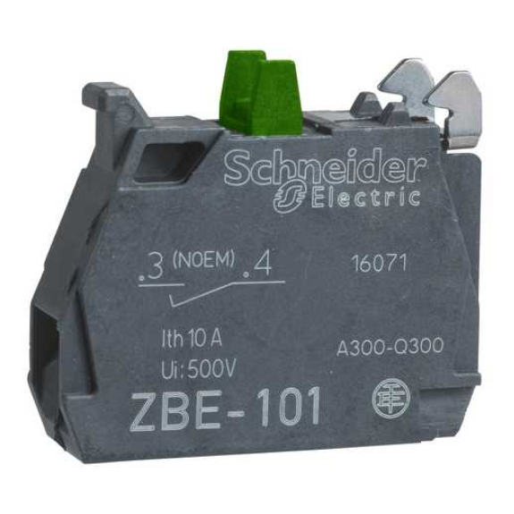 Élément de contact ZBE101 - Bloc de contact 1 N / A Ø22, bornes à vis schématiques-Lire la description