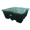 Bac rétention cubi-pe 1200/1 avec caillebotis pe