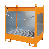 Box palette empilable pour 2 fûts en acier Box palette empilable pour 2 fûts en acier
