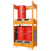 Box palette empilable pour 2 fûts en acier Box palette empilable pour 2 fûts en acier