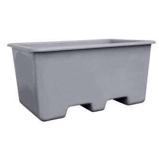 Bac PFV avec passage de fourches 400 litres gris-Lire la description
