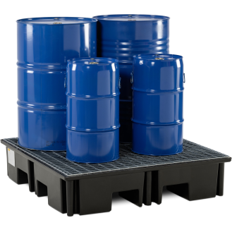 Bac de rétention 220 litres avec caillebotis acier galvanisé-Lire la description