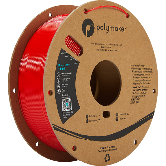 Filament PolyLite PETG 1,75mm - Rouge-Leggi tutto