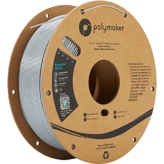 Filament PolyLite PETG 1,75mm - Gris-Lire la description
