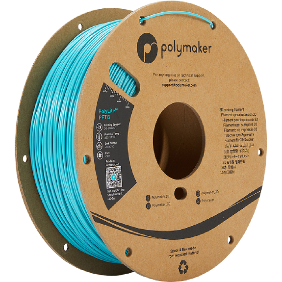 Filament PolyLite PETG 1,75mm - Bleu Turquoise-Lire la description
