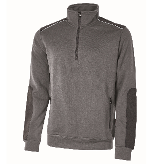U-Power - Sweat-shirt gris foncé semi zippé CUSHY-Lire la description