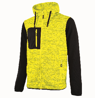 U-Power - Sweat-shirt jaune zippé RAINBOW-Lire la description