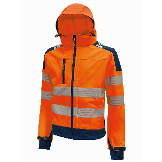 U-Power - Veste Softshell orange haute visibilité Stretch MIKY-Lire la description