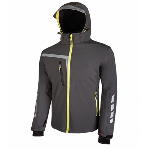 U-Power - Veste Softshell grise Stretch QUICK-Lire la description