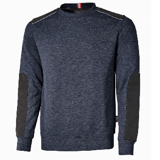 U-Power - Sweat-shirt col rond bleu foncé brossé RYKE-Lire la description