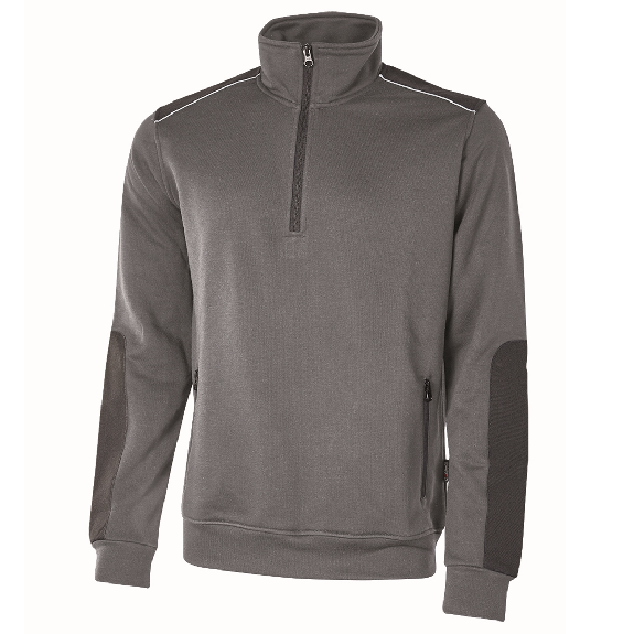 U-Power - Sweat-shirt gris foncé semi zippé CUSHY-Lire la description
