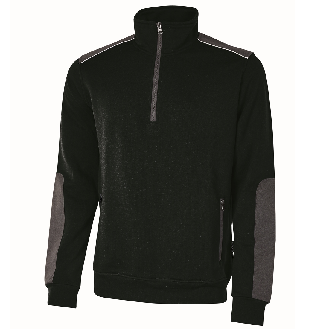 U-Power - Sweat-shirt noir semi zippé CUSHY-Lire la description
