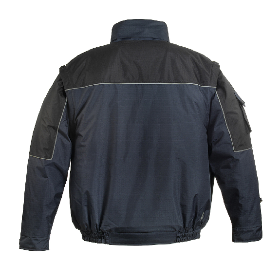 Coverguard - Blouson 2 en 1 bleu marine et noir multi-poches RIPSTOP-Lire la description