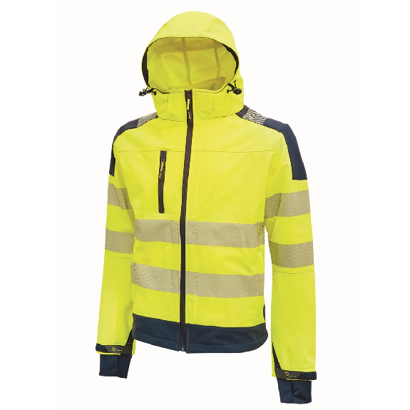 U-Power - Veste Softshell jaune haute visibilité Stretch MIKY-Lire la description