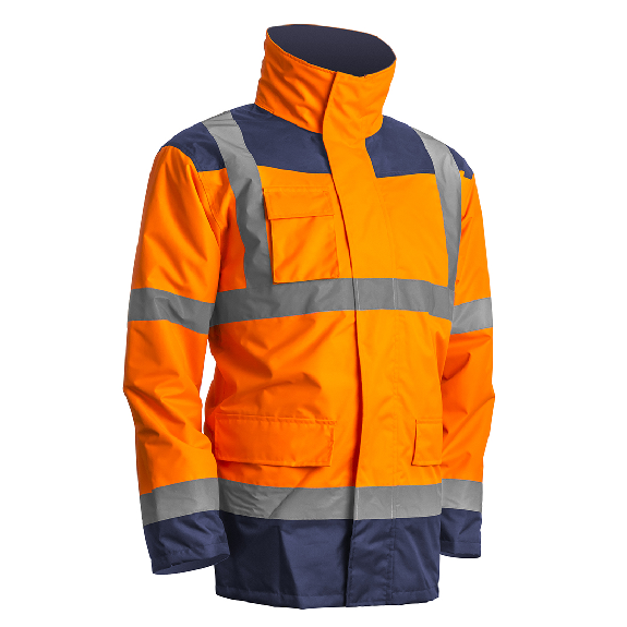 Coverguard - Parka HV 4 en 1 orange bleu marine KANATA-Lire la description