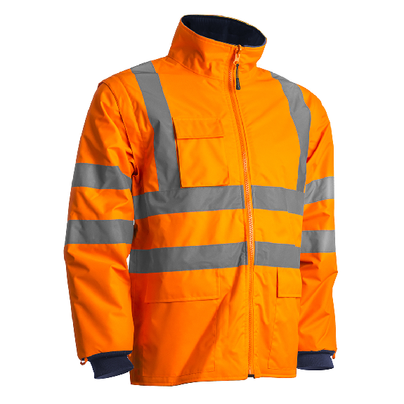 Coverguard - Parka HV 4 en 1 orange bleu marine KANATA-Lire la description
