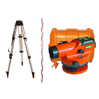 Pack niveau optique de chantier CAL32 + trépied alu + Mire alu 4m-Lire la description