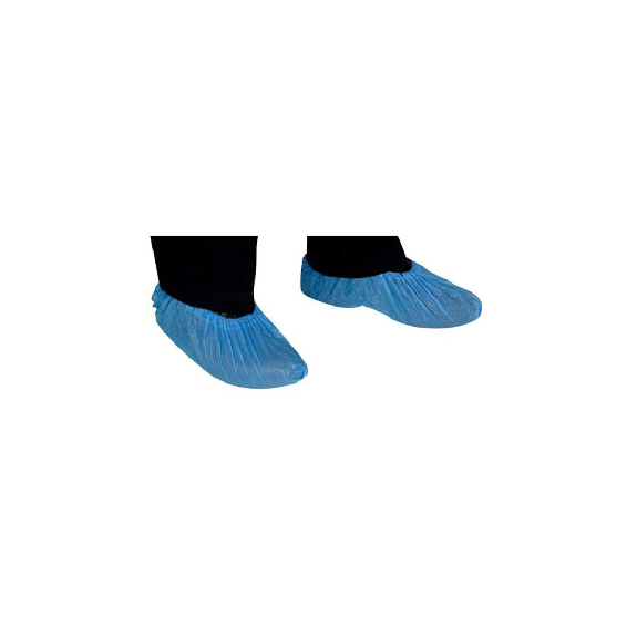 Coverguard - Couvre-chaussure bleu en polyéthylène (Pack de 100)-Lire la description